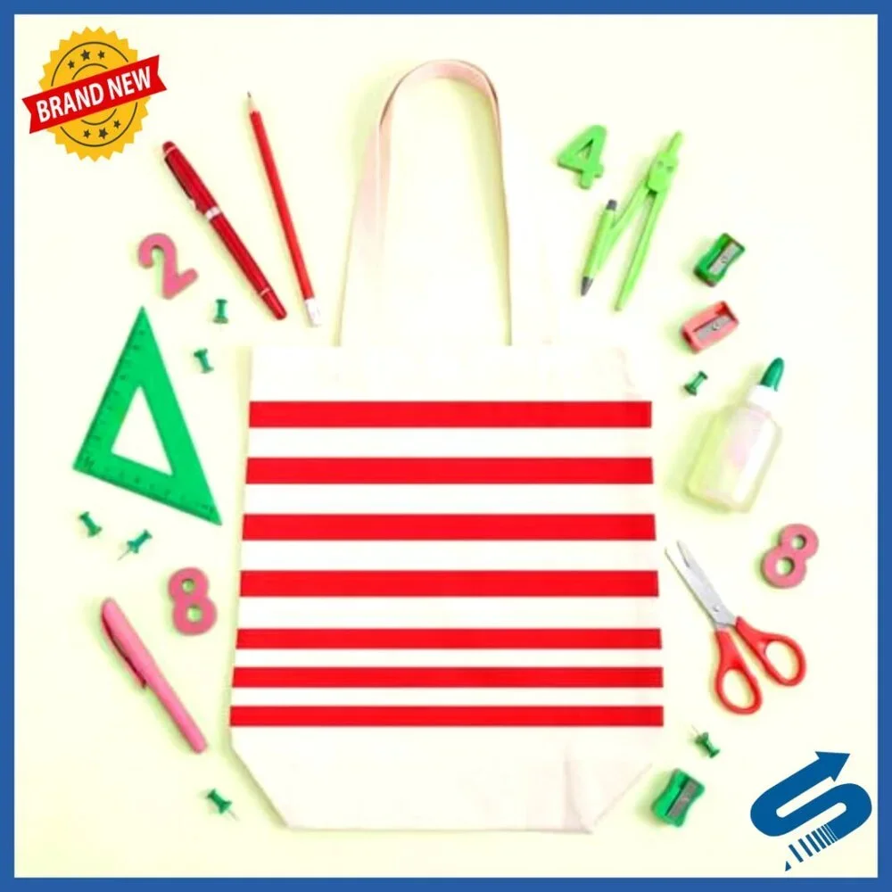 Reusable Canvas Grocery Tote Bags Heavy Duty Foldable Washable Storage Set